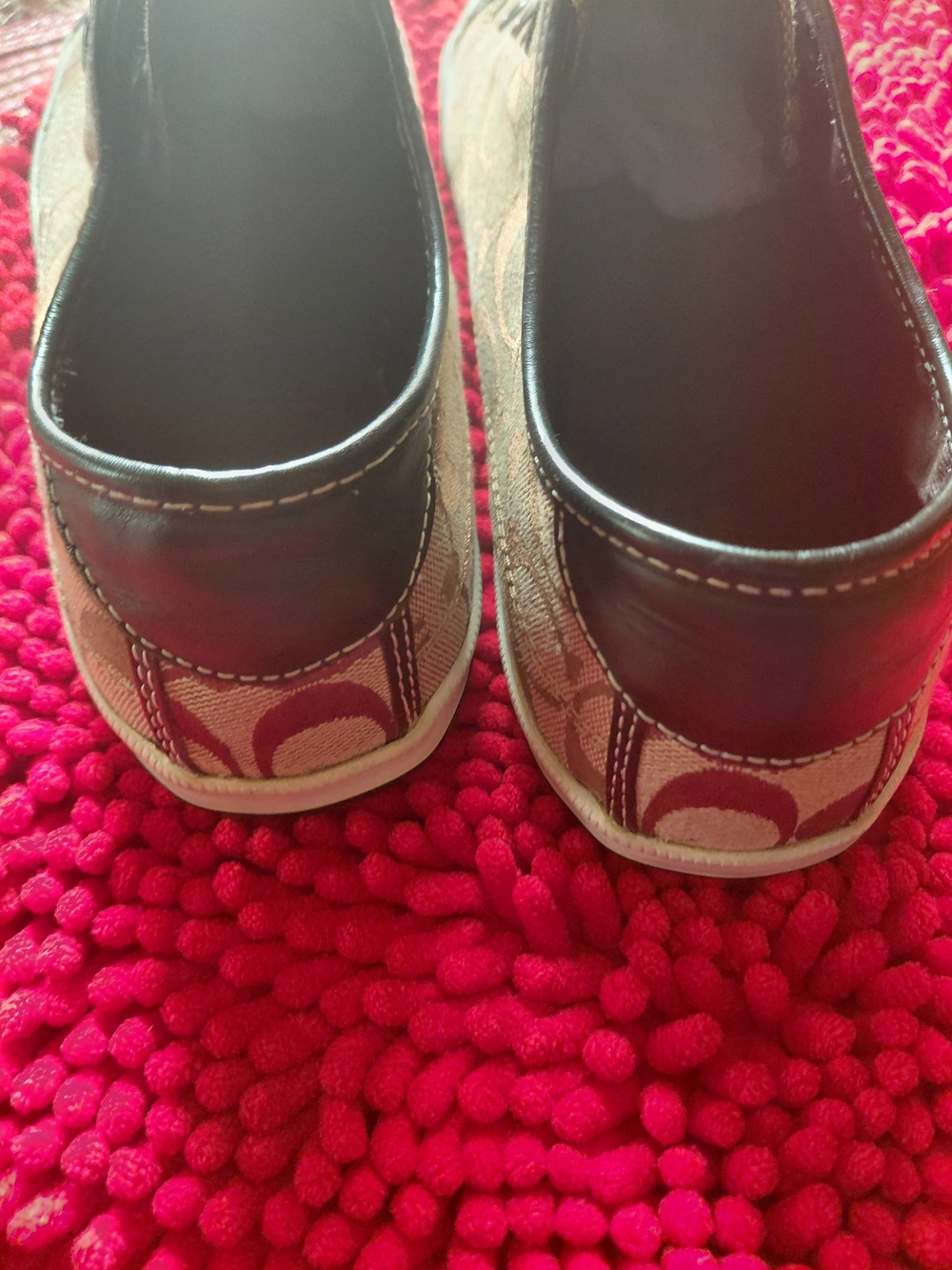 Coach Women's Slip-On Signature Canvas Sneakers in Tan - Picture 3 of 7